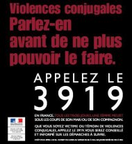 Violences conjugales Parlez-en avant de ne plus pouvoir le faire - appelez le 3919 (France)