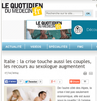 Italie: la crise touche aussi les couples