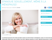 capture d'écran article Planète Santé: Epanouie sexuellement, même à la ménopause