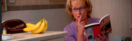 Mery Streep lisant &quot;sex tips&quot; en regardant des bananes