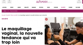 aufeminin.com dénonce le maquillage vaginal © capture d'écran aufeminin.com