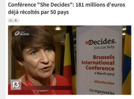 La ministre Lilianne Ploumen, à l'origine de &quot;She Decides&quot; ©capture rtbf.fr